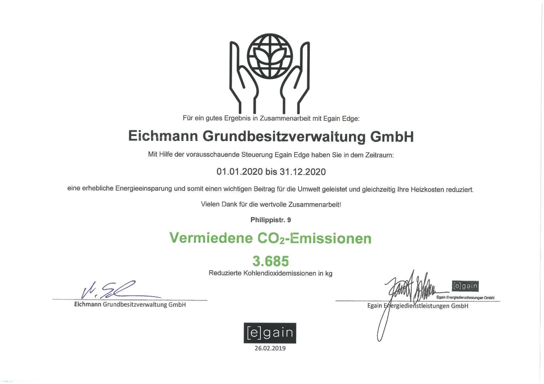 Kiona Zertifikat — Kiona-Zertifikat-Philippistrasse-9